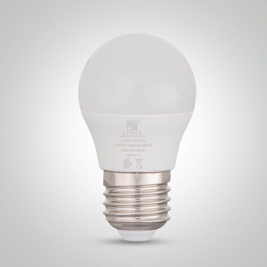 LAMPE LED SMD OPAQUE G45 E27 7W 3000K
