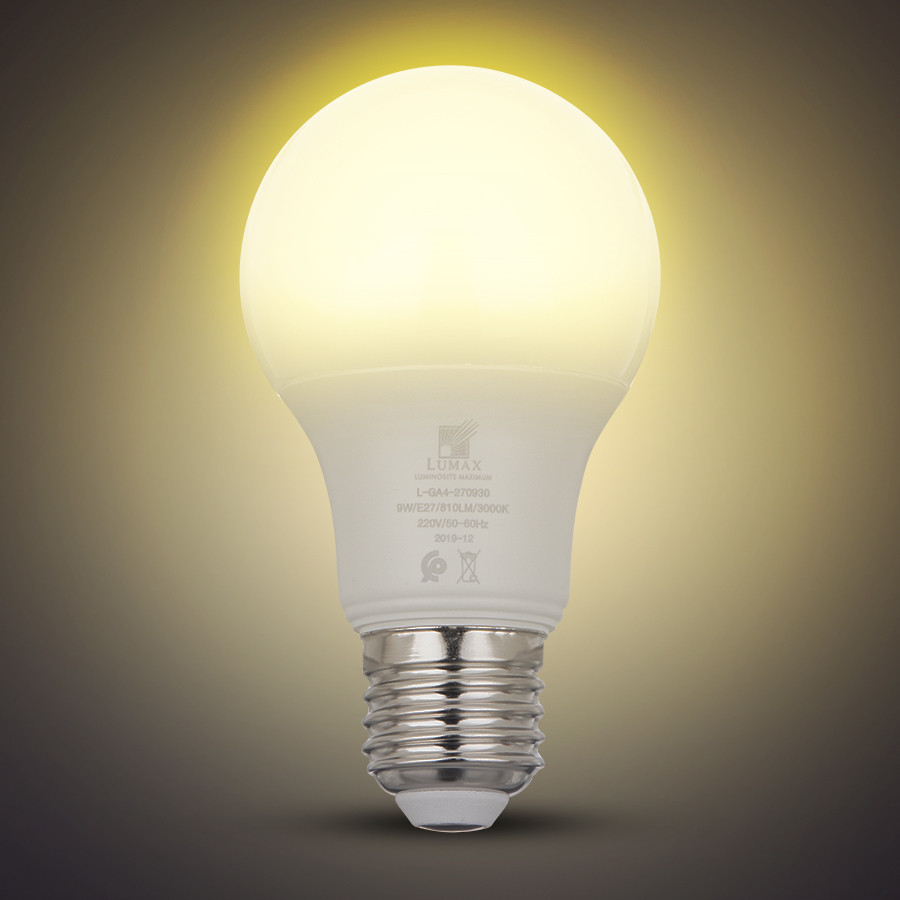 LAMPE LED SMD OPAQUE A60 E27 9W 3000K